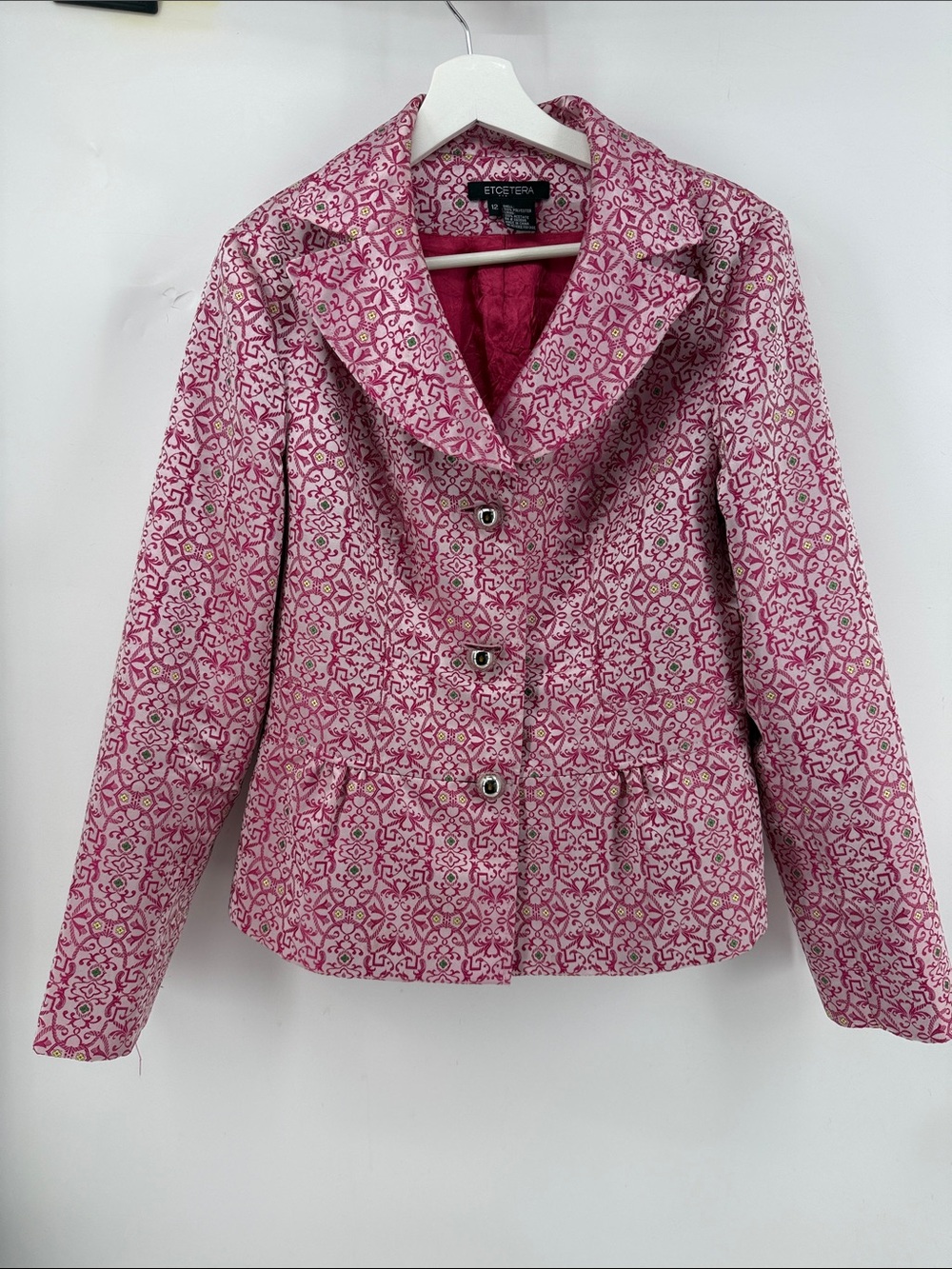 Etcetera Pink Printed Tailored Blazer